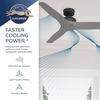 image:imageHunter 52 inch IndoorOutdoor Ceiling Fan and Wall Control Woodfield Matte Black Ceiling Fan 3 Speed WhisperWind Motor 51415 for Patios Bedrooms or Living Rooms