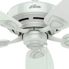 image:imageHunter Fan 48 inch Outdoor Damp Rated Ceiling Fan in White with 5 White Plastic Blades Renewed