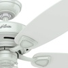 image:imageHunter Fan 48 inch Outdoor Damp Rated Ceiling Fan in White with 5 White Plastic Blades Renewed