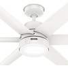 image:imageHunter Fan 60 inch Ceiling Fan with Light Outdoor or Indoor White Ceiling Fan for Porch Living Room Office Kitchen Garage 6 Blades Renewed