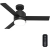 image:imageHunter Fan 44 Inch Casual Matte Black Finish Outdoor Ceiling Fan With LED Light Kit and Remote Control Renewed
