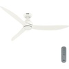 image:imageHunter Fan Outdoor or Indoor Ceiling Fan 60 in Matte White Ceiling Fan with Remote and No Light for Patios Living Room Bedroom Garage 3 Blades Renewed