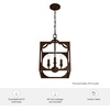 image:imageHunter  Highland Hill 4Light Textured Rust Medium Size Pendant Light Dimmable Formal Style Lantern Shaped for Bedrooms Kitchens Dining Living Rooms  19980
