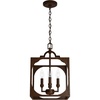 image:imageHunter  Highland Hill 4Light Textured Rust Medium Size Pendant Light Dimmable Formal Style Lantern Shaped for Bedrooms Kitchens Dining Living Rooms  19980