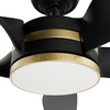 image:imageCasablanca Fan 52 inch Ceiling Fan with Light and Remote Outdoor or Indoor Matte Black Ceiling Fan for Porch Living Room Office Kitchen Garage 5 Blades Renewed
