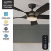 image:imageCasablanca Fan 52 inch Ceiling Fan with Light and Remote Outdoor or Indoor Matte Black Ceiling Fan for Porch Living Room Office Kitchen Garage 5 Blades Renewed