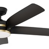 image:imageCasablanca Fan 52 inch Ceiling Fan with Light and Remote Outdoor or Indoor Matte Black Ceiling Fan for Porch Living Room Office Kitchen Garage 5 Blades Renewed