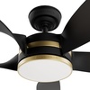 image:imageCasablanca Fan 52 inch Ceiling Fan with Light and Remote Outdoor or Indoor Matte Black Ceiling Fan for Porch Living Room Office Kitchen Garage 5 Blades Renewed