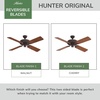 image:imageHunter 52 inch IndoorOutdoor Ceiling Fan Original Chestnut Brown Ceiling Fan 3 Speed 53883 for Patios Pergolas Bedrooms or Living Rooms