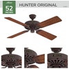 image:imageHunter 52 inch IndoorOutdoor Ceiling Fan Original Chestnut Brown Ceiling Fan 3 Speed 53883 for Patios Pergolas Bedrooms or Living Rooms