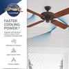 image:imageHunter 52 inch IndoorOutdoor Ceiling Fan Original Chestnut Brown Ceiling Fan 3 Speed 53883 for Patios Pergolas Bedrooms or Living Rooms