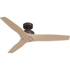 image:imageHunter 52 inch IndoorOutdoor Ceiling Fan and Wall Control Woodfield Matte Bronze Ceiling Fan 3 Speed WhisperWind Motor 51417 for Patios Bedrooms or Living Rooms