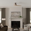 image:imageHunter 52 inch IndoorOutdoor Ceiling Fan and Wall Control Woodfield Matte Bronze Ceiling Fan 3 Speed WhisperWind Motor 51417 for Patios Bedrooms or Living Rooms