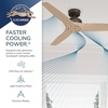 image:imageHunter 52 inch IndoorOutdoor Ceiling Fan and Wall Control Woodfield Matte Bronze Ceiling Fan 3 Speed WhisperWind Motor 51417 for Patios Bedrooms or Living Rooms