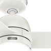 image:imageHunter Fan 52 Inch Fresh White IndoorOutdoor Ceiling fan with Lights and Remote Control for Farmhouse Porch Bedroom Living Room Office Basement Kitchen Dining Room Renewed