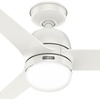 image:imageHunter Fan 52 Inch Fresh White IndoorOutdoor Ceiling fan with Lights and Remote Control for Farmhouse Porch Bedroom Living Room Office Basement Kitchen Dining Room Renewed