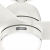 image:imageHunter Fan 52 Inch Fresh White IndoorOutdoor Ceiling fan with Lights and Remote Control for Farmhouse Porch Bedroom Living Room Office Basement Kitchen Dining Room Renewed