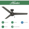 image:imageHunter Fan 52 inch Ceiling Fan with No Light Outdoor or Indoor Noble Bronze Ceiling Fan with Pull Chain for Kids Room Porch Living Room Office Kitchen Garage 3 Blades Renewed