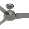 image:imageHunter Fan 52 inch Contemporary Matte Silver Outdoor Ceiling Fan with 3 Blades Renewed