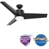image:imageHunter Fan 54 inch Ceiling Fan with Light Outdoor or Indoor Black Ceiling Fan for Porch Living Room Office Kitchen Garage 3 Blades Renewed