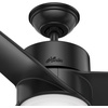 image:imageHunter Fan 54 inch Ceiling Fan with Light Outdoor or Indoor Black Ceiling Fan for Porch Living Room Office Kitchen Garage 3 Blades Renewed