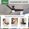 image:imageHunter Fan 54 inch Ceiling Fan with Light Outdoor or Indoor Black Ceiling Fan for Porch Living Room Office Kitchen Garage 3 Blades Renewed