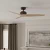 image:imageHunter 52 inch IndoorOutdoor Ceiling Fan and Wall Control Woodfield Matte Bronze Ceiling Fan 3 Speed WhisperWind Motor 51417 for Patios Bedrooms or Living Rooms