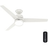 image:imageHunter Fan 52 Inch Fresh White IndoorOutdoor Ceiling fan with Lights and Remote Control for Farmhouse Porch Bedroom Living Room Office Basement Kitchen Dining Room Renewed