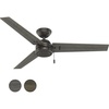 image:imageHunter Fan 52 inch Ceiling Fan with No Light Outdoor or Indoor Noble Bronze Ceiling Fan with Pull Chain for Kids Room Porch Living Room Office Kitchen Garage 3 Blades Renewed
