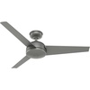 image:imageHunter Fan 52 inch Contemporary Matte Silver Outdoor Ceiling Fan with 3 Blades Renewed