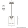 image:imageHunter  Astwood 1Light Matte Black Mini Pendant Light Dimmable Caged Style Cylinder Shaped for Bedrooms Kitchens Dining Living Rooms  19005Polished Nickel Finish