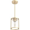 image:imageHunter  Astwood 1Light Matte Black Mini Pendant Light Dimmable Caged Style Cylinder Shaped for Bedrooms Kitchens Dining Living Rooms  19005Polished Nickel Finish