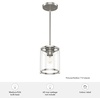 image:imageHunter  Astwood 1Light Matte Black Mini Pendant Light Dimmable Caged Style Cylinder Shaped for Bedrooms Kitchens Dining Living Rooms  19005Polished Nickel Finish