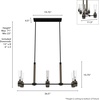 image:imageHunter  River Mill 6Light Rustic Iron Rustic Style LinearShaped Dimmable Large Chandelier for Bedrooms Kitchens Dining Living Rooms  19470