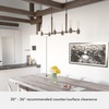image:imageHunter  River Mill 6Light Rustic Iron Rustic Style LinearShaped Dimmable Large Chandelier for Bedrooms Kitchens Dining Living Rooms  19470