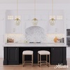 image:imageHunter  Vidria 1Light Alturas Gold Medium Size Pendant Light Dimmable Formal Style Bell Shaped for Bedrooms Kitchens Dining Living Rooms  45236