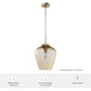 image:imageHunter  Vidria 1Light Alturas Gold Medium Size Pendant Light Dimmable Formal Style Bell Shaped for Bedrooms Kitchens Dining Living Rooms  45236