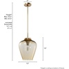image:imageHunter  Vidria 1Light Alturas Gold Medium Size Pendant Light Dimmable Formal Style Bell Shaped for Bedrooms Kitchens Dining Living Rooms  45236