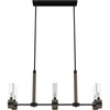 image:imageHunter  River Mill 6Light Rustic Iron Rustic Style LinearShaped Dimmable Large Chandelier for Bedrooms Kitchens Dining Living Rooms  19470