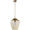 image:imageHunter  Vidria 1Light Alturas Gold Medium Size Pendant Light Dimmable Formal Style Bell Shaped for Bedrooms Kitchens Dining Living Rooms  45236