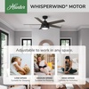 image:imageHunter 52 inch Indoor Ceiling Fan with LED Light and Remote Control  Black Ceiling Fan Standard Mount 5 Blades For Bedroom Living Room or Kitchen Quiet  Burroughs 52422 Matte BlackMatte Black