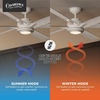 image:imageCasablanca Fan 65 Inch White IndoorOutdoor Ceiling fan with Light and Remote for Porch Living Room Office Kitchen Renewed
