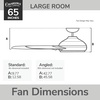 image:imageCasablanca Fan 65 Inch White IndoorOutdoor Ceiling fan with Light and Remote for Porch Living Room Office Kitchen Renewed