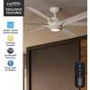 image:imageCasablanca Fan 65 Inch White IndoorOutdoor Ceiling fan with Light and Remote for Porch Living Room Office Kitchen Renewed