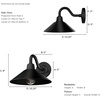 image:imageHunter Skyflow 1 Light Outdoor Small Wall Mount 8 x1325 Inches Fans  46021
