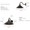 image:imageHunter Skyflow 1 Light Outdoor Wall Mount 106 Inch Tall and 179 Inch Wide 46023