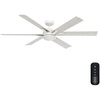image:imageCasablanca Fan 65 Inch White IndoorOutdoor Ceiling fan with Light and Remote for Porch Living Room Office Kitchen Renewed