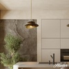 image:imageHunter  Hiro 1Light Medium Size Pendant Light Dimmable Modern Style Cone Shaped for Bedrooms Kitchens Dining Living Rooms Matte BlackAlturas Gold
