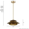 image:imageHunter  Hiro 1Light Medium Size Pendant Light Dimmable Modern Style Cone Shaped for Bedrooms Kitchens Dining Living Rooms Matte BlackAlturas Gold