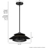 image:imageHunter  Hiro 1Light Medium Size Pendant Light Dimmable Modern Style Cone Shaped for Bedrooms Kitchens Dining Living Rooms Matte BlackMatte Black